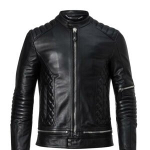 Men’s Black Smart Motorbike Jacket- Unique Style