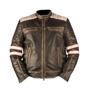 Brown Vintage Retro Motorcycle Leather Jacket