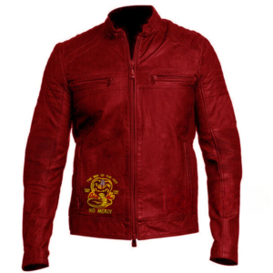 Men’s Vintage Style Red Cobra Moto Leather Jacket